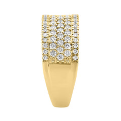 Elegant 14K Yellow Gold 1.00Ct Round Diamond Band Women Classic Band Jewelry (Color F-G -Clarity Vs1/Vs2)