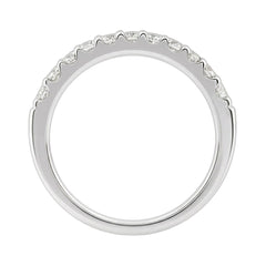 14K White Gold 1/2Ct Men's Round Cut Lab Grown Diamond Fashion Band