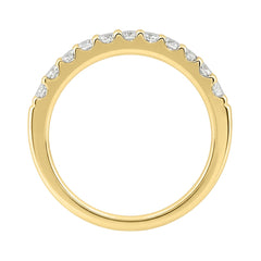 14K Yellow Gold 1/2Ct Men's Round Cut Lab Grown Diamond Fashion Band