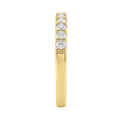 14K Yellow Gold 1/2Ct Men's Round Cut Lab Grown Diamond Fashion Band