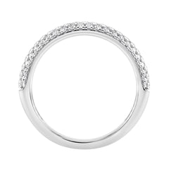 Luxury 14K White Gold 1/2Ct Round Diamond Band For Women Elegant Wedding Or Anniversary Ring