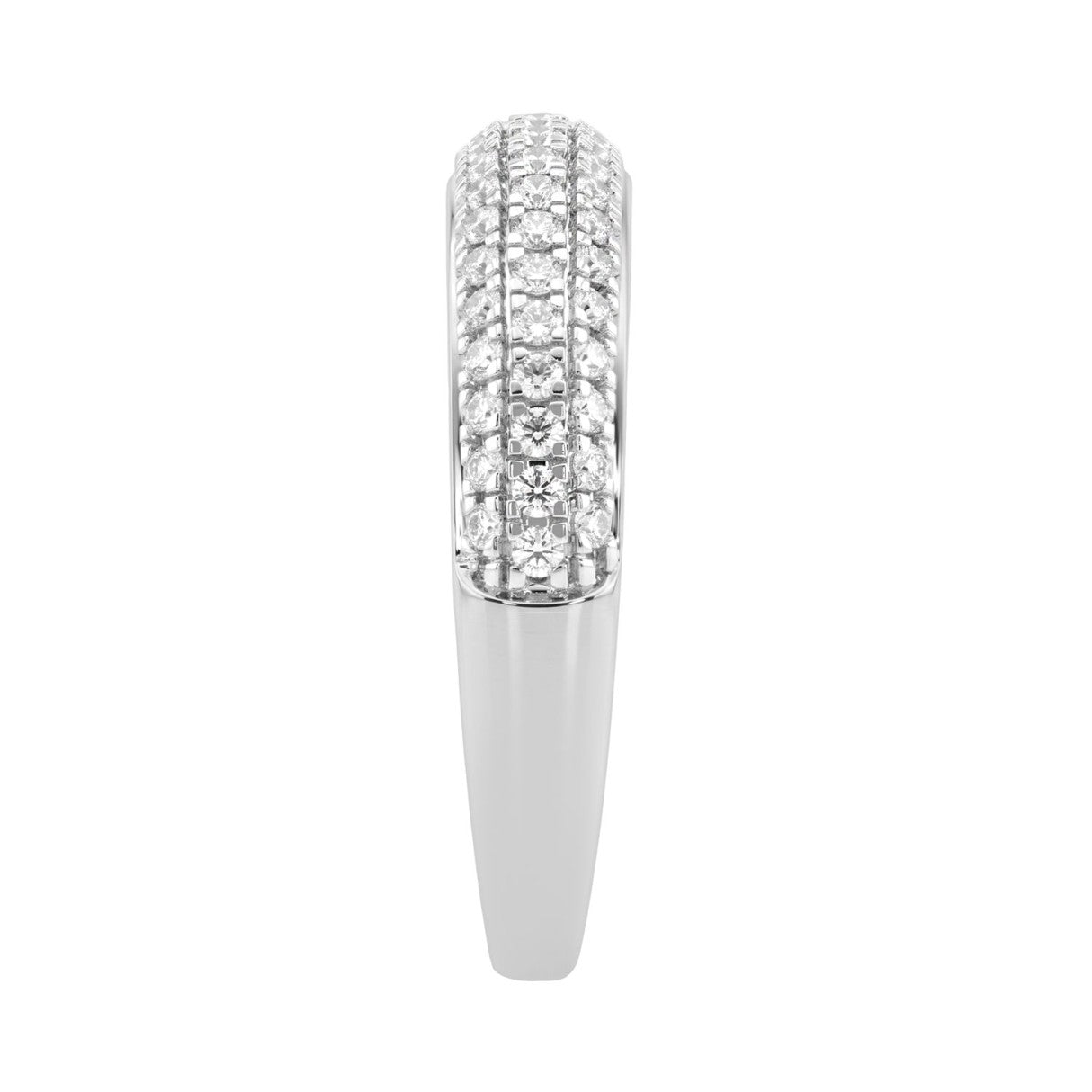 Luxury 14K White Gold 1/2Ct Round Diamond Band For Women Elegant Wedding Or Anniversary Ring