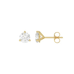 14K Yellow Gold 1.00CT Round Diamond Solitaire Earrings For Women Classic Diamond Stud Earrings