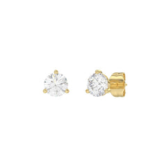 14K Yellow Gold 1.00CT Round Diamond Solitaire Earrings For Women Classic Diamond Stud Earrings