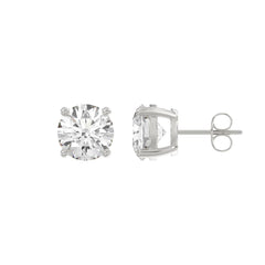 14K White Gold 4.00 Ct Lab Grown Round Diamond Stud Earrings Brilliant Cut Diamond Earrings For Women