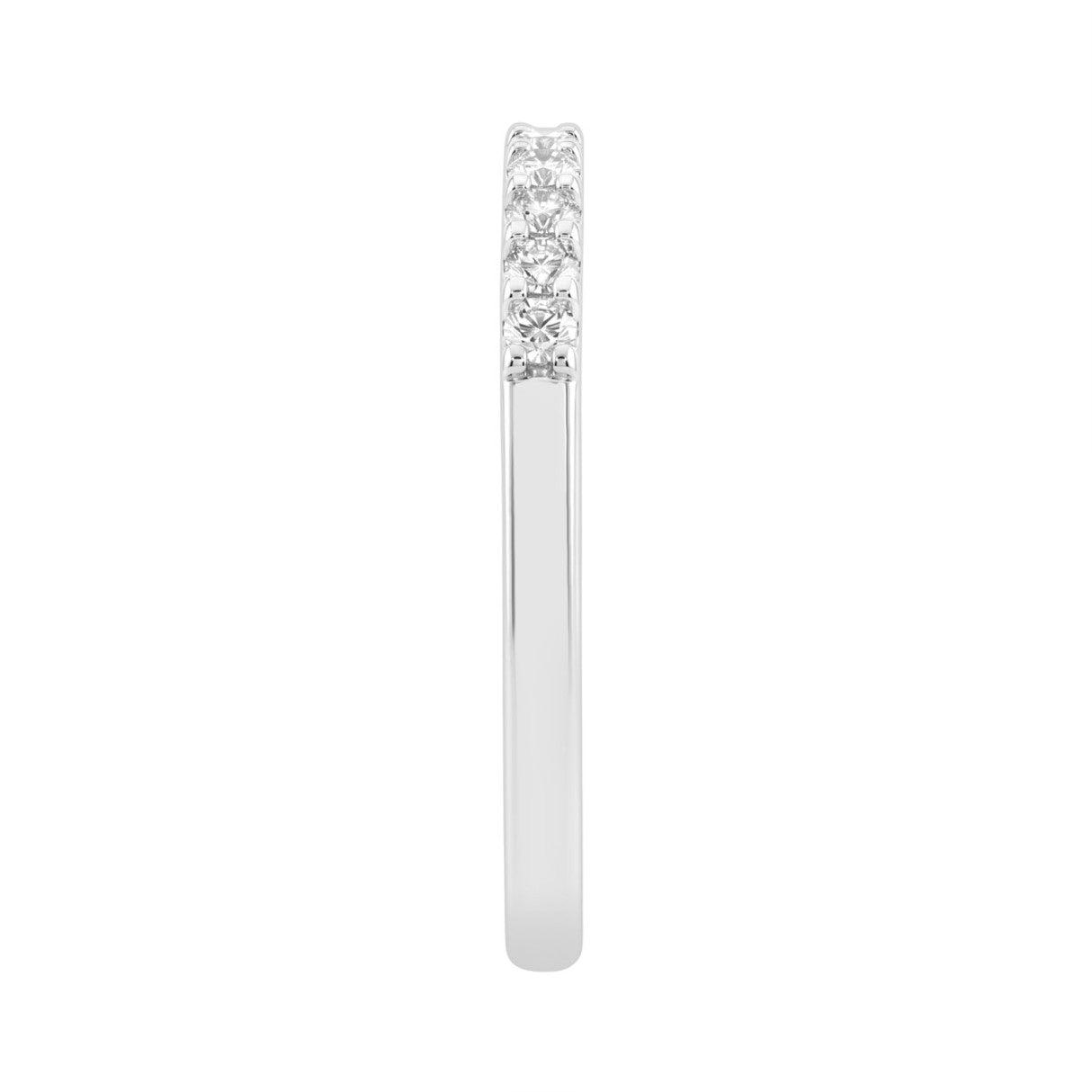 Elegant 14K White Gold Ladies Diamond Wedding Band With 1/4Ct Round Diamonds