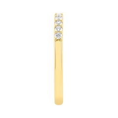 Elegant 14K Yellow Gold Ladies Diamond Wedding Band With 1/4Ct Round Diamonds