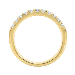 Elegant 14K Yellow Gold Ladies Diamond Wedding Band With 1/3Ct Round Diamonds