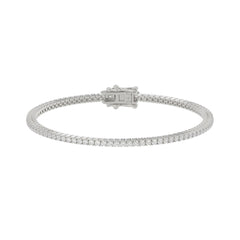 14K White Gold 2.00CT Round Diamond Four-Prong Tennis Bracelet For Women Classic Diamond Bracelet