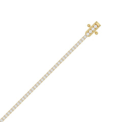 14K Yellow Gold 2.00CT Round Diamond Four-Prong Tennis Bracelet For Women Classic Diamond Bracelet