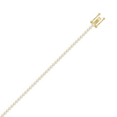 14K Yellow Gold 2.00CT Round Diamond Three-Prong Tennis Bracelet For Women Classic Diamond Bracelet