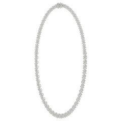 LADIES NECKLACE 19 1/2CT ROUND/PEAR/MARQUISE DIAMOND 14K WHITE GOLD