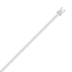 LADIES BRACELET 5CT ROUND DIAMOND 14K WHITE GOLD