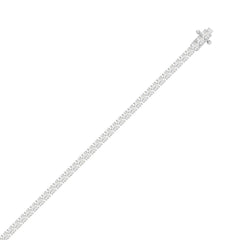 LADIES BRACELET 5CT ROUND DIAMOND 14K WHITE GOLD