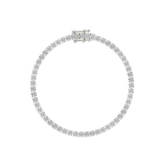 LADIES BRACELET 5CT ROUND DIAMOND 14K WHITE GOLD