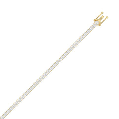 LADIES BRACELET 5CT ROUND DIAMOND 14K YELLOW GOLD