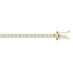 LADIES BRACELET 5CT ROUND DIAMOND 14K YELLOW GOLD