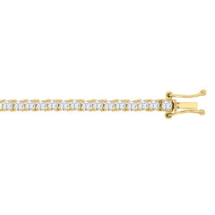 LADIES BRACELET 5CT ROUND DIAMOND 14K YELLOW GOLD