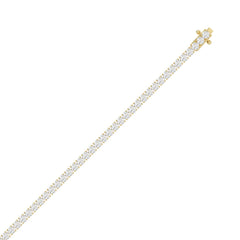 LADIES BRACELET 5CT ROUND DIAMOND 14K YELLOW GOLD